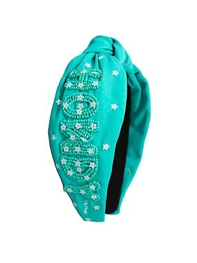 Beaded Howdy Western Headband, Turquoise Knot Headband